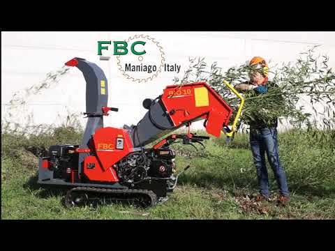 Chipper FBC model: BIO 10 14AE DU shredding Bamboo Acer Tree Pruning