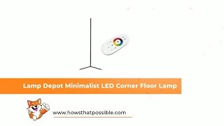 LED Corner Floor Lamp for Living Room, Adjustable RGB Color Changing Lamp with Remote and App Control