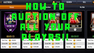 HOW TO AUCTION OFF ALL YOUR PLAYERS!! [NBA LIVE MOBILE 20].