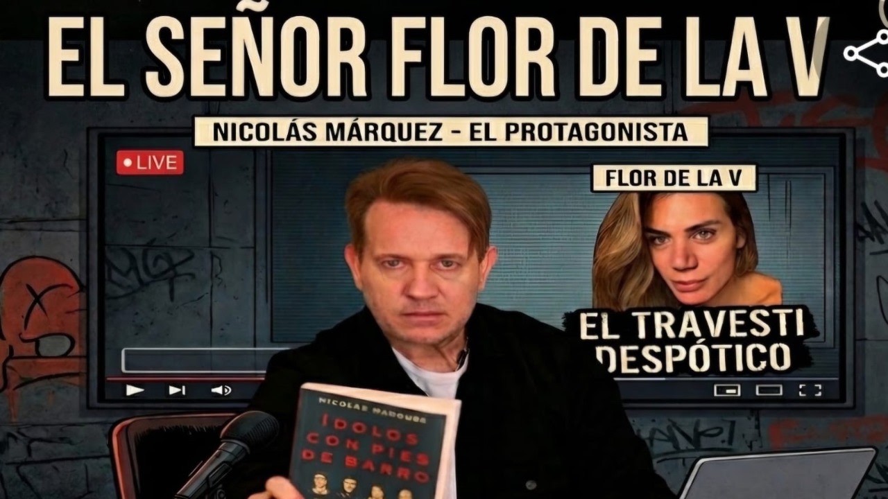 El embrutecido despotismo del travesti" Flor de la V". Por Nicolás Márquez