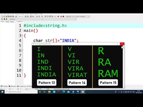 C Pattern Program to Print Your Name | String Pattern Part 5