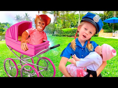 Nastya come poliziotto aiuta tutti - serie di video per bambini di 1 ora
