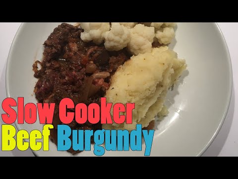 A Classic Slow Cooker Beef Burgundy