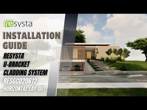 Resysta USA U-Bracket Cladding System (Horizontal Lay-out)