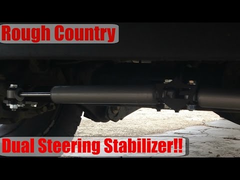 Rough Country Dual Steering Stabilizer on 2014 RAM 2500