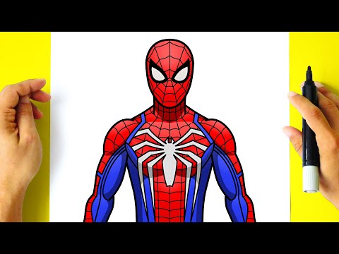 Como DESENHAR o HOMEM ARANHA PS4 - Como DIBUJAR a SPIDERMAN PS4 - How To DRAW SPIDER-MAN PS4