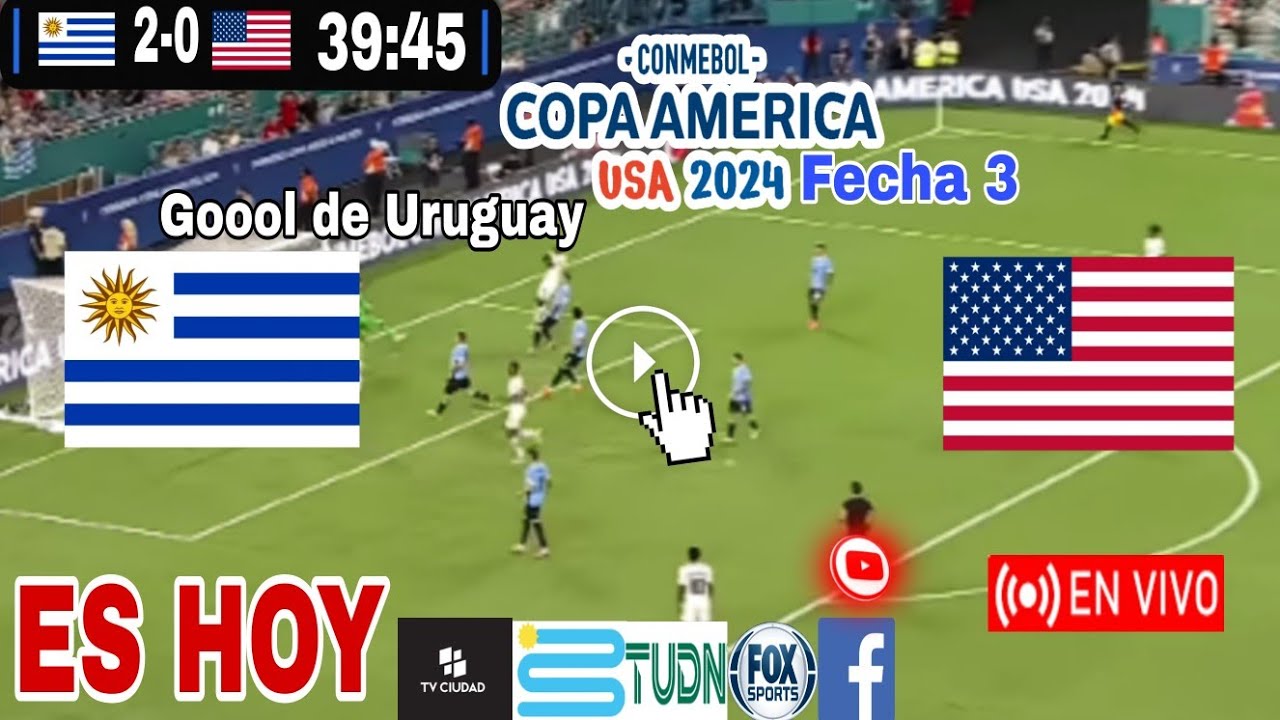 Uruguay vs. Estados Unidos en vivo, donde ver, a que hora juega Uruguay vs. USA Copa América 2024