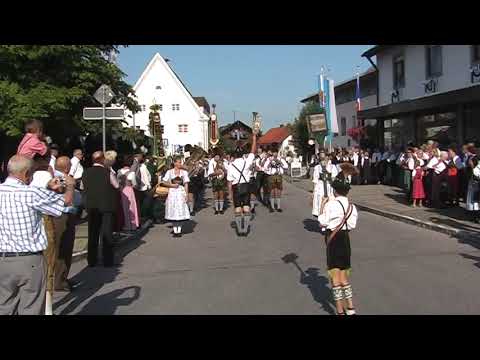 Musikkapelle und Trachtenverein Anger-Högelwörth beim Empfang der Vereine in Teisendorf 2007