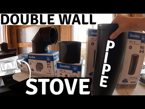 PART 2. DuraVent -DOUBLE WALL Wood Stove DVL / Flue /Chimney Pipe (Parts) Full Setup & Installation.