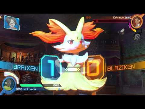 Pokken Tournament Sessions: Braixen (me) vs Blaziken (Gurren)