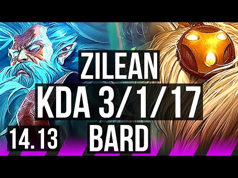 ZILEAN & Draven vs BARD & Jinx (SUP) | 3/1/17, 1600+ games, Rank 10 Zilean | NA Challenger | 14.13