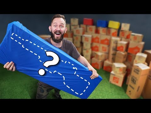 NERF 100 Mystery Box Challenge Video
