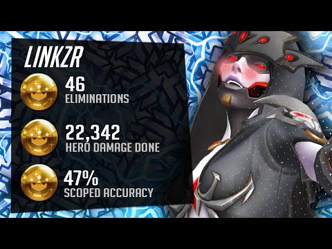 LiNkzr Pro McCree and Widow! 45 elims! [ Overwatch Season 28 Top 500 ]