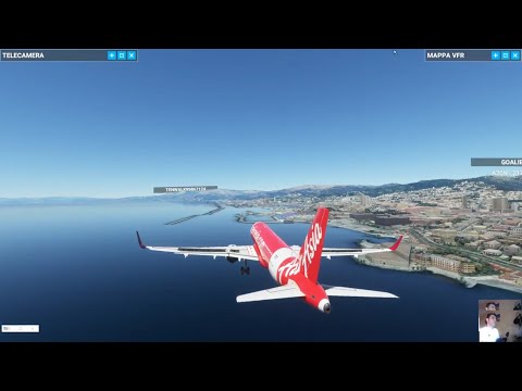 flight simulator genova/ beautiful hills & port-ميناء جنوى اثناء الهبوط