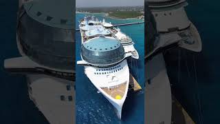 An ICONIC size comparison_#cruiseship #sittingonthedockofthebay #sittingonthedockofthebay