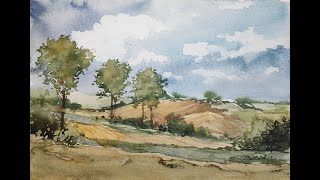 Is This What the Past Looked Like in Dreams? 🌄 | Retro Watercolor Landscape Art