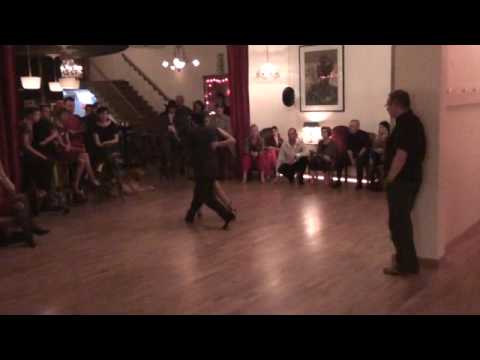  Octavio Fernandez  and  Samantha Dispari  are  dancing  to  the  tango  "  El Amanecer  "