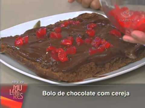 Receita dia 01/02/2013 - Bolo de chocolate com cereja