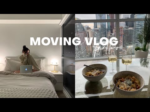 MOVING VLOG: first grocery shop, ikea run, home decor, bathroom & closet organization, part 2!