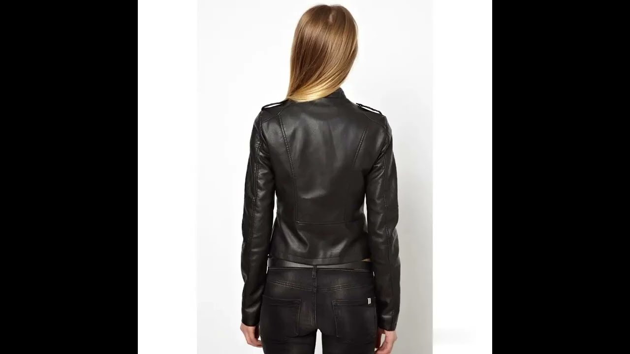 Women Short Black Leather Jacket | 100% Genuine Leather | ZippiLeather