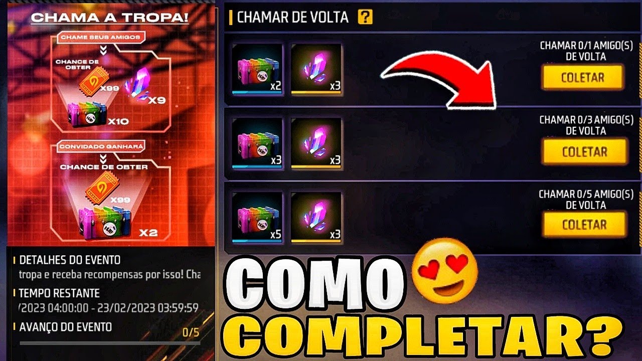 Watch Now COMO CHAMAR AMIGO DE VOLTA NO FREE FIRE. COMO COMPLETAR O EVENTO CHAMA A TROPA E PEGAR OS FRAGMENTOS COMO CHAMAR AMIGO DE VOLTA NO FREE FIRE. COMO COMPLETAR O EVENTO CHAMA A TROPA E PEGAR OS FRAGMENTOS