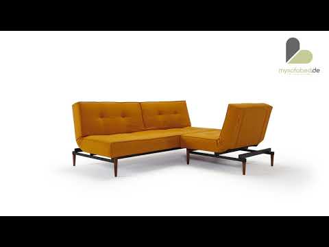 SPLITBACK Schlafsofa von Innovation - Elegance Burned Curry (507) - mysofabed.de