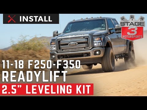 2011-2018 F250 & F350 4WD ReadyLIFT 2.5" Leveling Kit with Bilstein Shocks Install