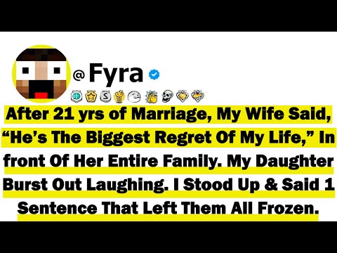 After 21 Yrs of Marriage, My Wife Said, “He’s The Biggest Regret Of My Life,” In front Of Her Entire