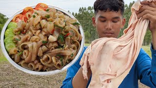 Fried Pork Skin Recipe | How to Cook Pig Skins | Pork Skin Cooking and Eating