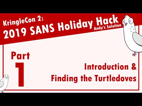 KringleCon 2019 - 1/12 - Introduction & Turtledove Search