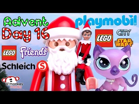 DAY 16 - 2016 Advent Calendar Collection!! 4 Playmobil, 2 Schleich, Lego Friends, City & Star Wars!!