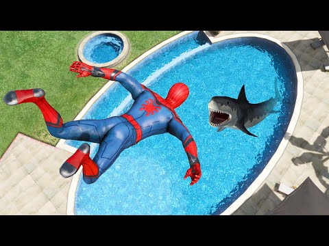 GTA 5 Water Ragdolls | SPIDERMAN Jumps/Fails (Euphoria Physics Funny Moments)