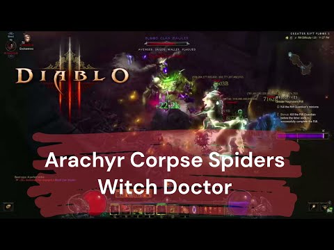 Diablo 3 Season 25 | GR120 - Arachyr Corpse Spiders Witch Doctor