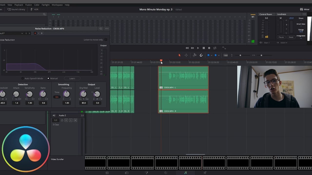 Remove Background Noise from Audio with DaVinci Resolve || M.M.M #3