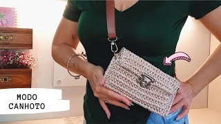 BOLSA/POCHETE de CROCHÊ BEM FÁCIL E LINDA *MODO CANHOTO*