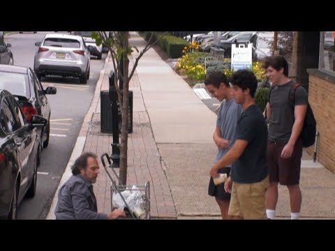 Teen boys verbally, emotionally abuse homeless person l What Would You Do