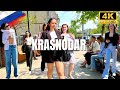 HERE IS THE REAL RUSSIA NOW 🇷🇺 Vibes of the streets of Krasnodar! Walking tour - With Captions ⁴ᴷ