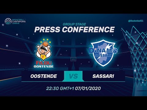 Filou Oostende v Dinamo Sassari - Press Conference - Basketball Champions League 2019-20