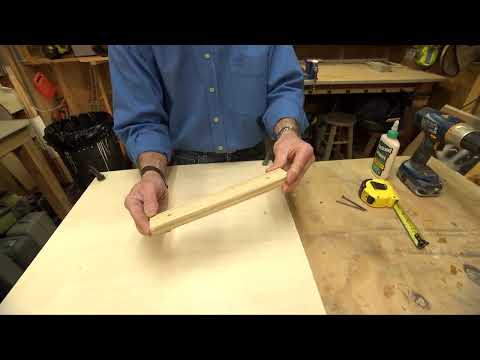 Part of a video titled How to Clamp a Plywood Corner in the Middle of Your Work Bench