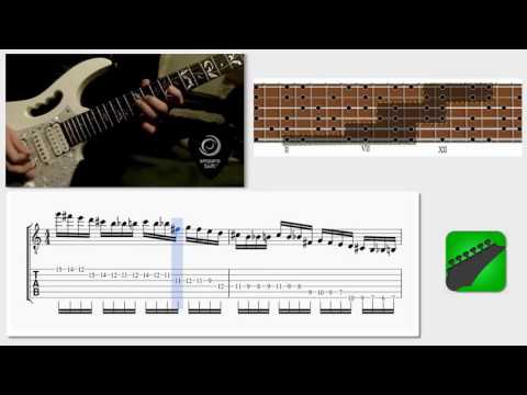Malmsteen style harmonic minor descending Lick (w/ animated tab)