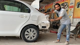 Rear End Damaged Toyota Sedan Repair – Full Restoration Process