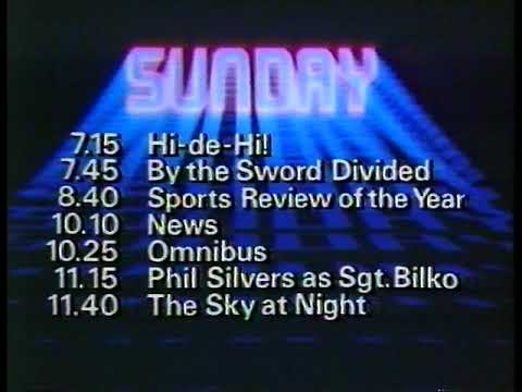 BBC One Continuity Weather and Closedown Saturday 10th December 1983