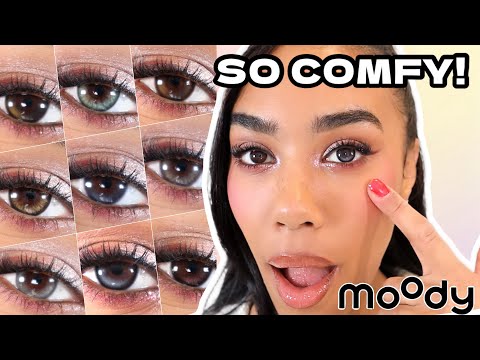 The Most Comfortable Color Contacts I’ve Tried! Moody Lenses Review ✨🎄 Holiday Edition