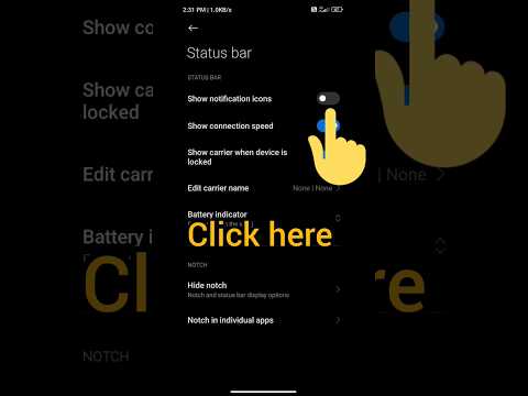 How to show notification icons in status Bar #viral #viralvideo #coolandfresh #youtubeshorts