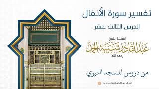 صورة تفسير سورة الأنفال (13) تابع تفسيرالآيات 46 – 47 | الشيخ عبد القادر شيبة الحمد