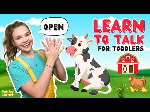 Learn to Talk -  Learn Colors, First Words, Farm Animals & Sounds | Baby & Toddler Learning Video