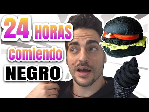24 HORAS COMIENDO NEGRO | RETO zarolakids All Day Eating Black Food Challenge