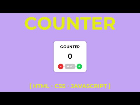 How To Create Counter Using Html Css Javascript