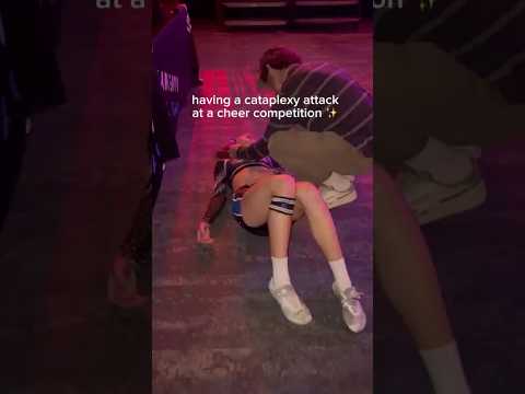 Watch me have a CATAPLEXY attack!! ????‼️ #chronicillness #narcolpesy #cheer #competition #tumbling