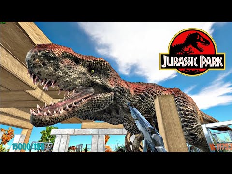 Survive in Jurassic Park Mission. FPS Perspective! - Animal Revolt Battle Simulator